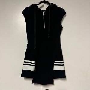 Skingraft hooded sporty goth mini tunic dress Size Medium